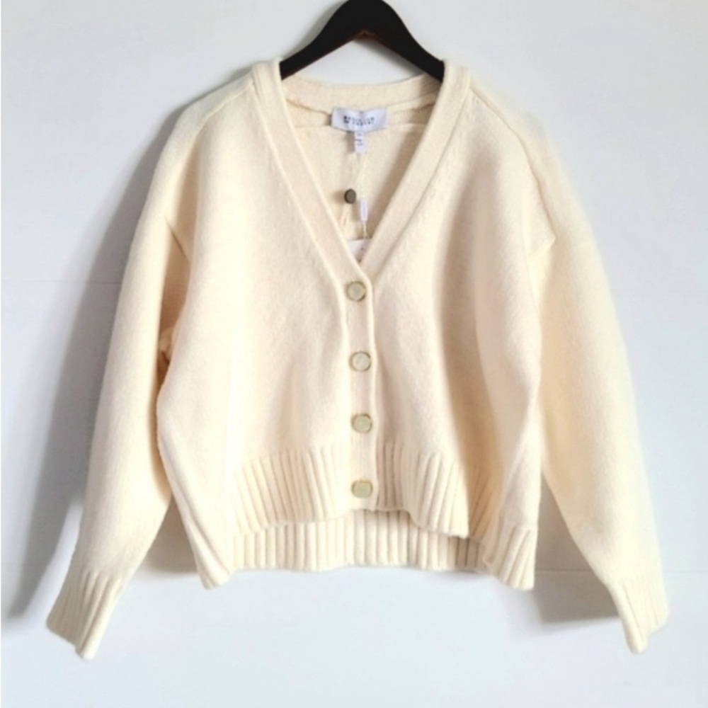 Derek Lam 10 Crosby Lailah Women’s Cardigan, Size Medium, Ivory, NWT